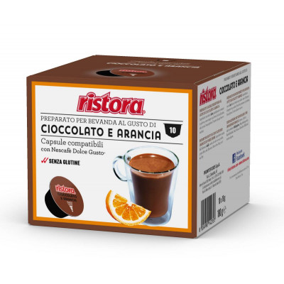 Горячий шоколад со вкусом цитруса Ristora для системы Dolce Gusto, 10 капсул